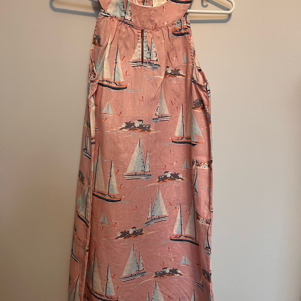St. Tropez Pink Halter Sundress Resort Wear